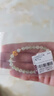 六福珠寶黃金轉(zhuǎn)運(yùn)珠百花賜福足金硬金蓮花和田玉手串 金重約0.45克-青玉珠 曬單實(shí)拍圖