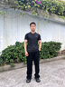 衣品天成高街闊腿牛仔褲男2025秋季新款寬松直筒褲松緊腰抽繩系帶褲子男 曬單實(shí)拍圖
