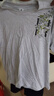 VUUG夏季藤蔓花卉仿刺繡印花新潮短袖純棉舒適男女寬松T恤 麻灰 L 曬單實(shí)拍圖
