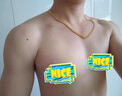 展緣黃金馬鞭項(xiàng)鏈足金999金老板鏈實(shí)心男女款金包銀鏈子百搭 馬鞭項(xiàng)鏈  約45g 曬單實(shí)拍圖