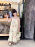 G.DUCKKIDS小黃鴨童裝女童裙子夏季新款兒童夏裝洋氣碎花吊帶裙海邊沙灘裙女 杏色 160 建議150-160cm12-13歲 曬單實拍圖