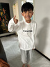 左西男童T恤長袖春秋裝2025新款兒童衣服純棉男孩打底上衣服 白色 150 曬單實(shí)拍圖