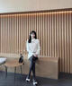 優(yōu)棵樹豎條紋打底褲女秋冬加厚保暖美腿顯瘦棉褲可外穿光腿神器 黑色 連腳【300g/0-15°c】 均碼 【150-175cm/180-150斤可穿】 曬單實(shí)拍圖