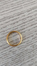 夢(mèng)金園七夕情人節(jié)黃金戒指 古法足金泥鰍背素圈情侶指環(huán)男女同款戒指 22號(hào)-約6.24g（面寬0.35cm） 曬單實(shí)拍圖