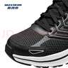斯凱奇（Skechers）暮光鞋丨2025新品運(yùn)動(dòng)跑鞋男女款高回彈輕質(zhì)吸震綁帶休閑鞋 男款-黑色/灰色/BKGY 40 曬單實(shí)拍圖