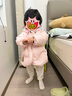 巴拉巴拉童裝寶寶羽絨服冬季嬰兒外套兒童上衣造型甜美萌男童女童 紅色調(diào)00366 90cm 曬單實(shí)拍圖