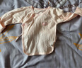 童泰（TONGTAI）嬰兒半背衣夏季純棉衣服初生寶寶和尚服滿月服上衣提花粉色59cm 曬單實(shí)拍圖