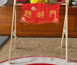 抓周道具全套聰明門(mén)寶寶周歲生日儀式用品拍照道具過(guò)聰門(mén)木架場(chǎng)景布置 木架+紅色寫(xiě)真布+大蔥玩偶兩個(gè) 曬單實(shí)拍圖