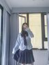 妙奕嘉小個(gè)子襯衫女夏季新款jk制服學(xué)院風(fēng)套裝百褶裙短裙女士長(cháng)袖襯衣 學(xué)院風(fēng)辣妹百褶裙制服 M 【上衣+裙】 建議105斤內 曬單實(shí)拍圖