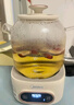 美的（Midea）花漾0膠水全玻璃全自動養(yǎng)生壺 辦公室多功能煮茶壺 燒水壺恒溫電熱水壺煮茶器花茶壺1L YS10B101 曬單實(shí)拍圖