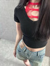 LDBE美式復(fù)古高腰牛仔短褲女夏季新款爆款小個子顯瘦百搭a字熱褲子潮 復(fù)古藍 M 曬單實拍圖