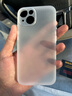 秒揚【不發(fā)黃】超薄磨砂軟殼適用iphone15手機殼蘋果16pro輕薄簡約保護殼13/12全包按鍵11防摔 薄透白【0.8mm極薄磨砂軟殼】 iPhone 14 曬單實拍圖