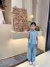 FIDQIOG女童夏裝新款網(wǎng)紅寬松兩件套 藍(lán)色 120 cm 曬單實拍圖