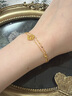 中國珠寶黃金手鏈女足金莫比烏斯織夢(mèng)網(wǎng)雙層百搭手飾生日禮物情人節送女友 曬單實(shí)拍圖