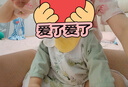 Cutelife嬰兒睡袋竹棉紗布分腿睡袋嬰幼兒童四季通用防踢被雙層四層透氣 【熱銷】玉米多多-短袖(建議室溫26度以上) 80碼 /身高65-85cm【6-18個(gè)月】 曬單實(shí)拍圖