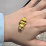 展緣足金包銀999拉布布項(xiàng)鏈吊墜可愛卡通公仔七夕情人節(jié)禮物送女朋友 拉布布項(xiàng)鏈約12克 包金1克 曬單實(shí)拍圖