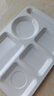 廚萬雅密胺快餐盤圓形六格仿瓷打餐盤商用工廠學(xué)校飯?zhí)貌捅P餐具餐盒 曬單實(shí)拍圖