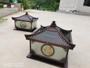 初南戶外防水柱頭燈太陽能別墅院子柱子燈裝飾庭院圍墻燈農(nóng)村院子燈 40cm-圓滿福-咖描金-兩用款 曬單實(shí)拍圖
