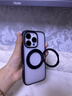 哆殼愛【強支撐，旋轉(zhuǎn)支架】磨砂膚感適用iphone16proMax手機殼蘋果15pro磁吸充電14p全包防摔保護套新 磨砂黑色 【金屬支架，磨砂抗指紋】 iPhone 16 曬單實拍圖