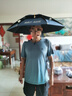 佳釣?zāi)幔↗IADIAONI）頭戴式雨傘釣魚傘帽遮陽戶外遮陽傘防曬專用太陽傘頭傘0.8米 八開 曬單實(shí)拍圖