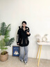 鴨鴨中長款羽絨服女2025冬季新款撞色連帽收腰時(shí)尚加厚顯瘦派克服外套 酒紅色 M 曬單實(shí)拍圖