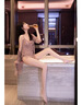 浪莎（LangSha）性感情趣睡衣女床上戰(zhàn)袍全裸薄款透明睡袍2025新款情調(diào)睡裙大碼 豆沙【外套+吊帶+T褲+腰帶】 床上攻速裙 M 160 曬單實拍圖