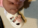 基諾輔童鞋男女嬰幼兒涼鞋包頭1-2歲2025夏季兒童寶寶學(xué)步鞋透氣機(jī)能鞋 K1212粉色【夏季鏤空】 15 內(nèi)長11.8腳長約10.8-11.3 曬單實拍圖