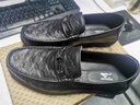 七匹狼男鞋冬季新款豆豆鞋男百搭男鞋子男懶人鞋一腳蹬男鞋休閑皮鞋男 黑色 41 曬單實(shí)拍圖