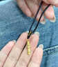 中國黃金（CHINA GOLD）足金神龍盤柱吊墜男款黃金本命年生肖龍項鏈情人節(jié)生日禮物送愛人 盤龍柱項鏈【黑繩紅珠】約0.3g 曬單實拍圖