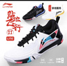 李寧（LI-NING）羽毛球鞋貼地飛行2LITE 標(biāo)準(zhǔn)白/黑色/熒光焰紅 AYTT003-2 42 曬單實拍圖
