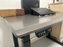 杰妮卡電動升降桌3CM實木電腦電競桌子家用學(xué)習(xí)書桌可站立辦公桌工作臺 4立柱雙電機(jī)3cm實木胡桃色 120*60【免費送裝】 曬單實拍圖