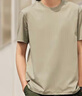 森馬（Semir）森柔棉|短袖T恤女短款設計感開叉2025夏季上衣松弛感109325100003 曬單實拍圖