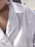 優(yōu)吉龍夏季白大褂醫(yī)護服長袖醫(yī)師服男女實驗室大學生護士短袖工作服夏 女士長袖薄款【修身款】 M 適合身高160-165cm 曬單實拍圖