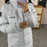 波司登（BOSIDENG）于適同款25新款羽絨服男女同款情侶長款寬松舒適連帽面包服外套 【店長推薦】淡灰藍(lán)|5979 S 160/84A 體重約110-125斤 曬單實拍圖