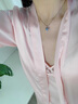 續鈺輕奢銀項鏈女海洋之心吊墜鎖骨鏈時(shí)尚首飾送老婆女友生日節日禮物 海洋之心項鏈-藍鋯 曬單實(shí)拍圖