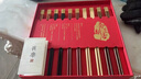 ECLATI高檔雞翅木筷子抗菌木質(zhì)喬遷新居禮品送閨蜜訂婚禮盒套裝 【百喜圖包裝】10雙雞翅木 曬單實(shí)拍圖