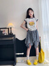 G.DUCKKIDS小黃鴨女童套裝夏裝中大童休閑裝兒童服裝女孩舞蹈街舞兩件套裙褲 套裝 160 cm 曬單實拍圖