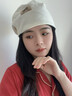 LZJV月子帽產(chǎn)婦春秋四季針織堆堆帽百搭顯臉小包頭護耳護頭月子帽 月子帽米白色一頂 曬單實拍圖