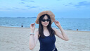妙奕嘉草帽女帽子夏季防曬帽編織遮陽帽旅游草帽漁夫帽海邊沙灘帽時(shí)尚 紋理細(xì)繩蝴蝶結(jié)草帽【卡其】 曬單實(shí)拍圖