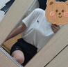 特步運(yùn)動套裝女夏季透氣休閑服寬松純色大碼短袖短褲兩件套健身運(yùn)動服 黑+黑 （男女同款，建議拍小一碼） S 曬單實拍圖