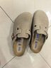 BIRKENSTOCK勃肯德國進(jìn)口男女款涂油皮軟底復(fù)古Boston包頭拖鞋 棕色窄版1019484 36 曬單實(shí)拍圖