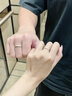 中國黃金（CHINA GOLD）S925銀素圈戒指男女款情侶一對啞光對戒指環(huán)情人節(jié)生日禮物送女友 【今/次日達】素圈情侶戒指 曬單實拍圖