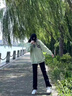 卡圖弛cra黑色美式微喇牛仔褲男女夏季高街vibe窄版顯瘦情侶直筒長褲子 黑色 XL 曬單實拍圖