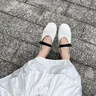 7or9松包 2025新款瑪麗珍平底鞋女鞋法式舒適百搭通勤真皮單鞋一腳蹬 奶油松包（白色） 38 曬單實(shí)拍圖