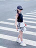 又酷又颯的女童裙子套裝2025新款女大童炸街夏裝背心兒童夏季短裙 套裝-【背心+短裙】 150 曬單實(shí)拍圖