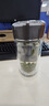 希諾抗菌玻璃杯雙層辦公水杯男高檔泡茶杯子XN-1925中閃銀灰 335mL 曬單實拍圖