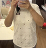 粉媚夢(mèng)白色短袖t恤女夏季衣服新款女裝2025潮流夏裝t恤衫女款大碼上衣 彩色小星星白t恤 L 【建議115-130斤】 曬單實(shí)拍圖