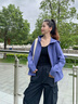 KOLON SPORT/可隆戶外軟殼夾克 女子防潑水防靜電防風(fēng)石墨烯外套 LKJK5WNT04-VI 紫羅蘭色 S 160/84A 曬單實(shí)拍圖