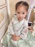 G.DUCKKIDS女寶寶唐裝國風(fēng)連衣裙套裝2025新款夏裝古風(fēng)公主裙小女孩漢服裙子 綠色 120 建議身高110-120cm6-7歲cm 曬單實(shí)拍圖