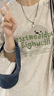 柯蘭娜美式純棉t恤女短袖上衣服小眾設(shè)計(jì)感印花情侶寬松顯瘦半袖大碼 花灰色 L 建議105-135斤 曬單實(shí)拍圖